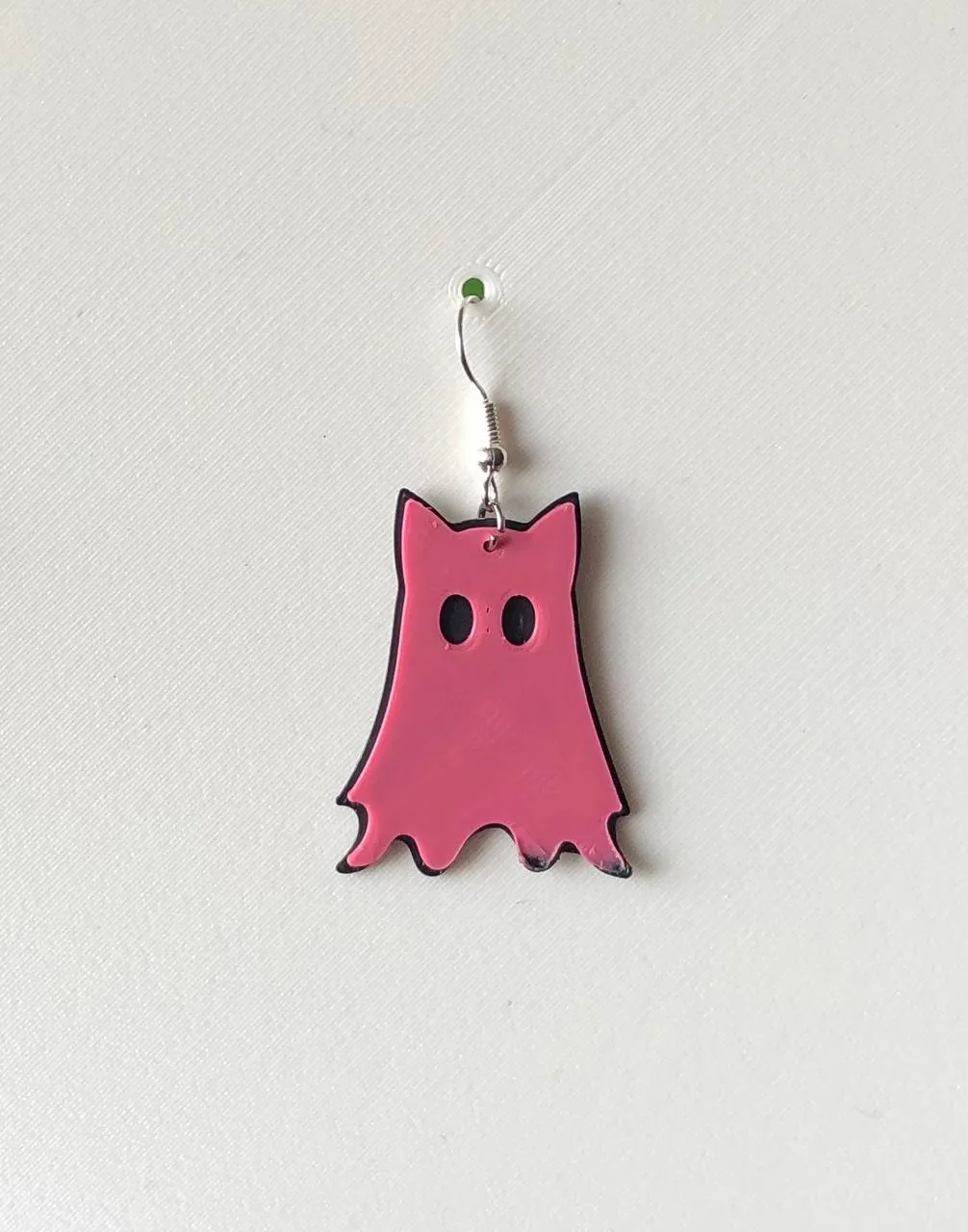 Earring pendant Cat Cute Ghost Halloween gato view 2
