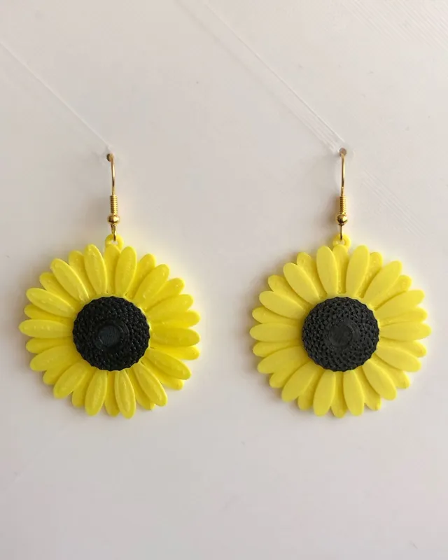 Earring Sunflower Girasol Maravilla Flor
