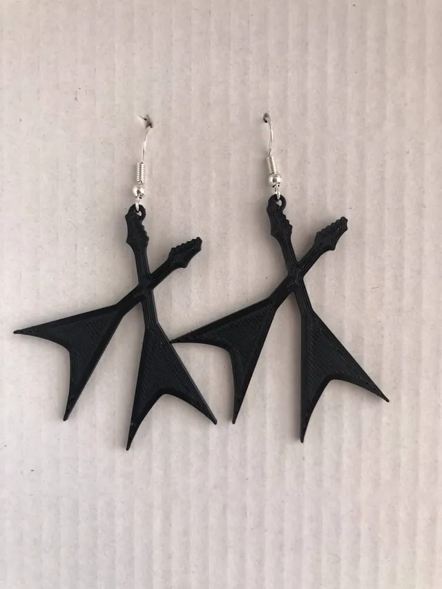 Earring Guitar dual pendant