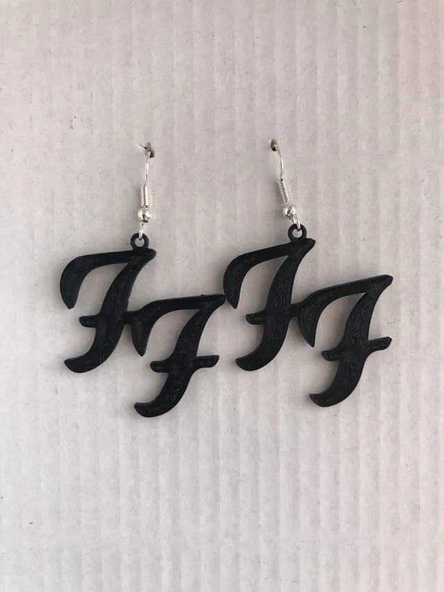 Earring pendant foo fighters rock band