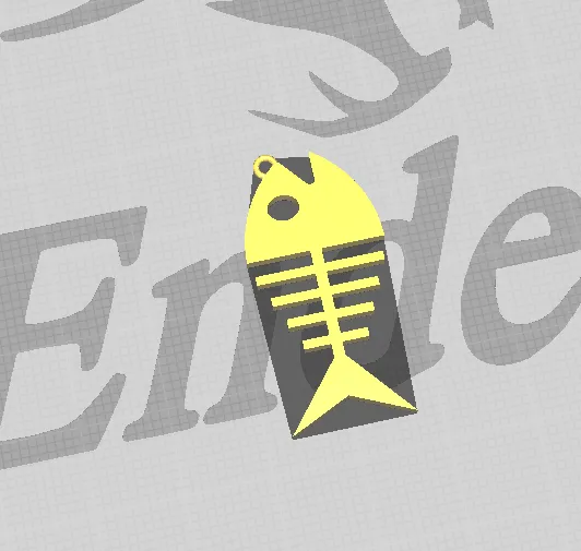 EARRING SKULL FISH view 2