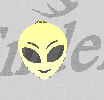 EARRING ALIEN FACE PENDANT view 2