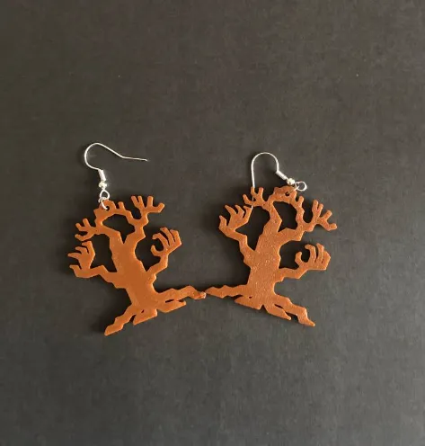 earring horror tree halloween pendientes aros 