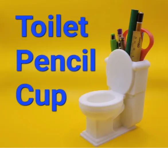 Toilet Pencil Cup
