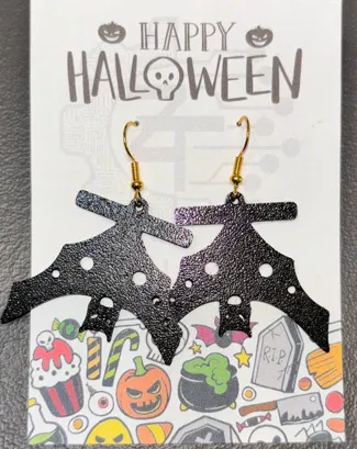 Bat earrings halloween