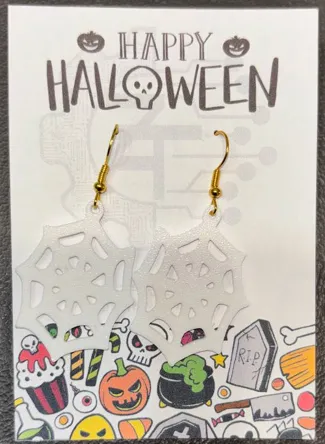 Spiderweb earrings halloween 