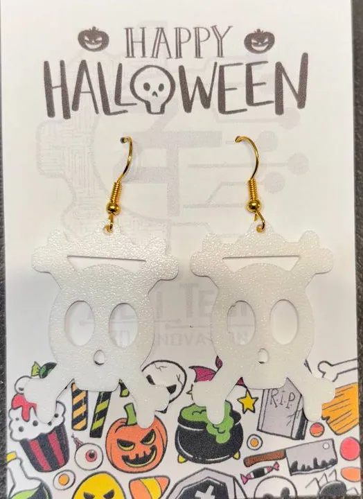 Skull earrings halloween 