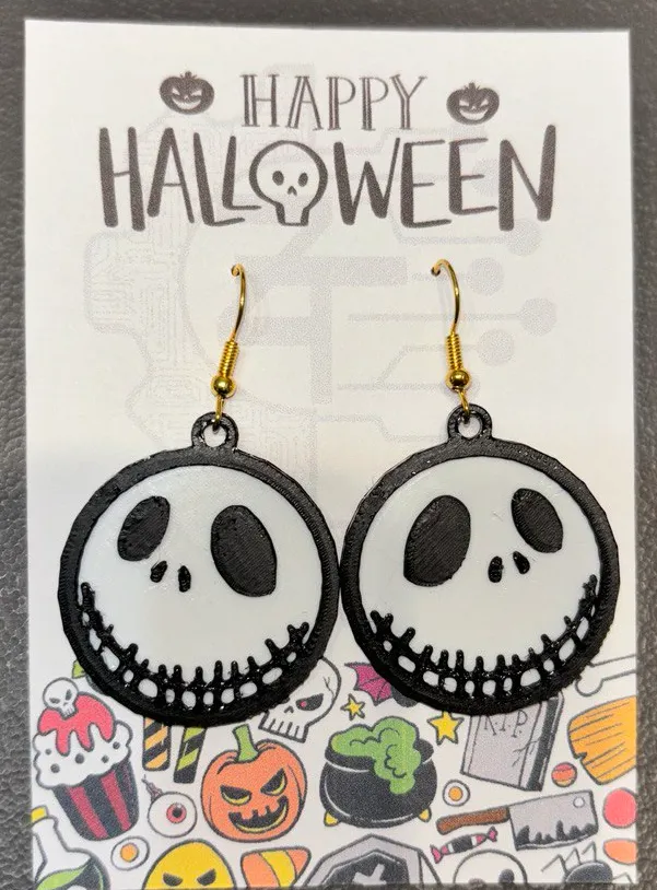 Jack Skellington earrings halloween 
