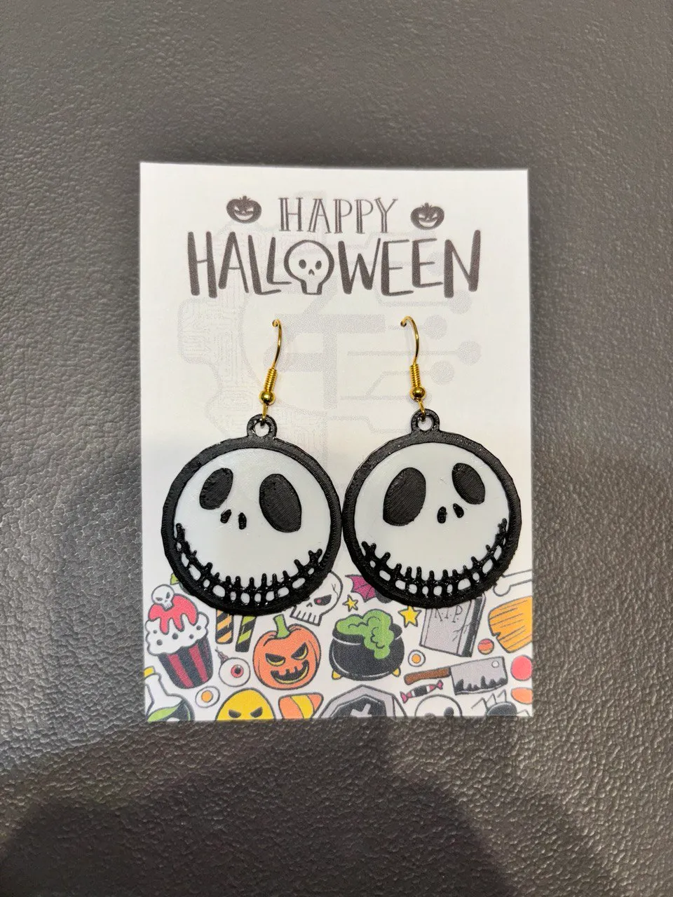 Jack Skellington earrings halloween view 2