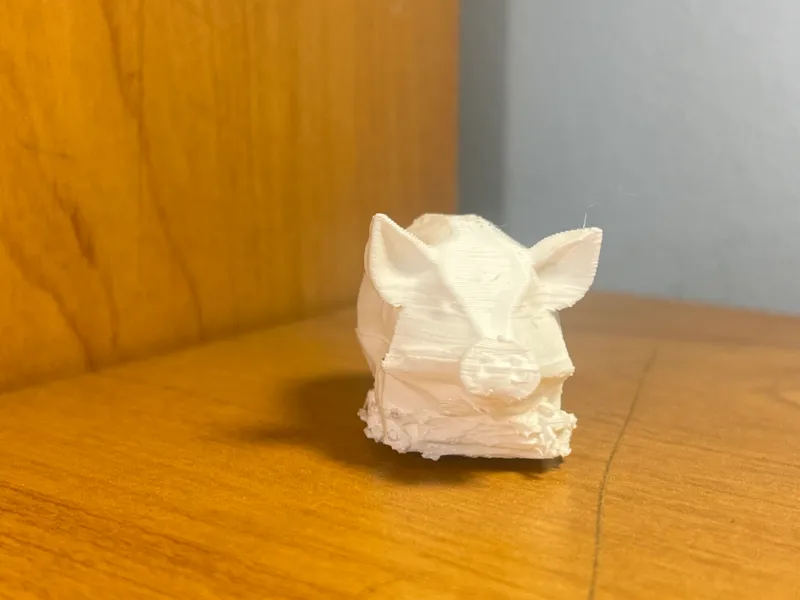 Cute little low poly pig piggy