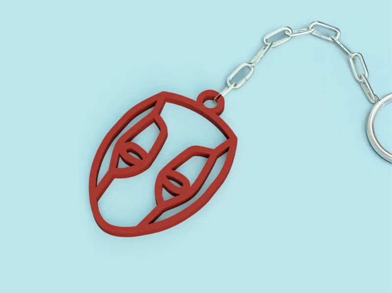 Deadpool Mask Keychain