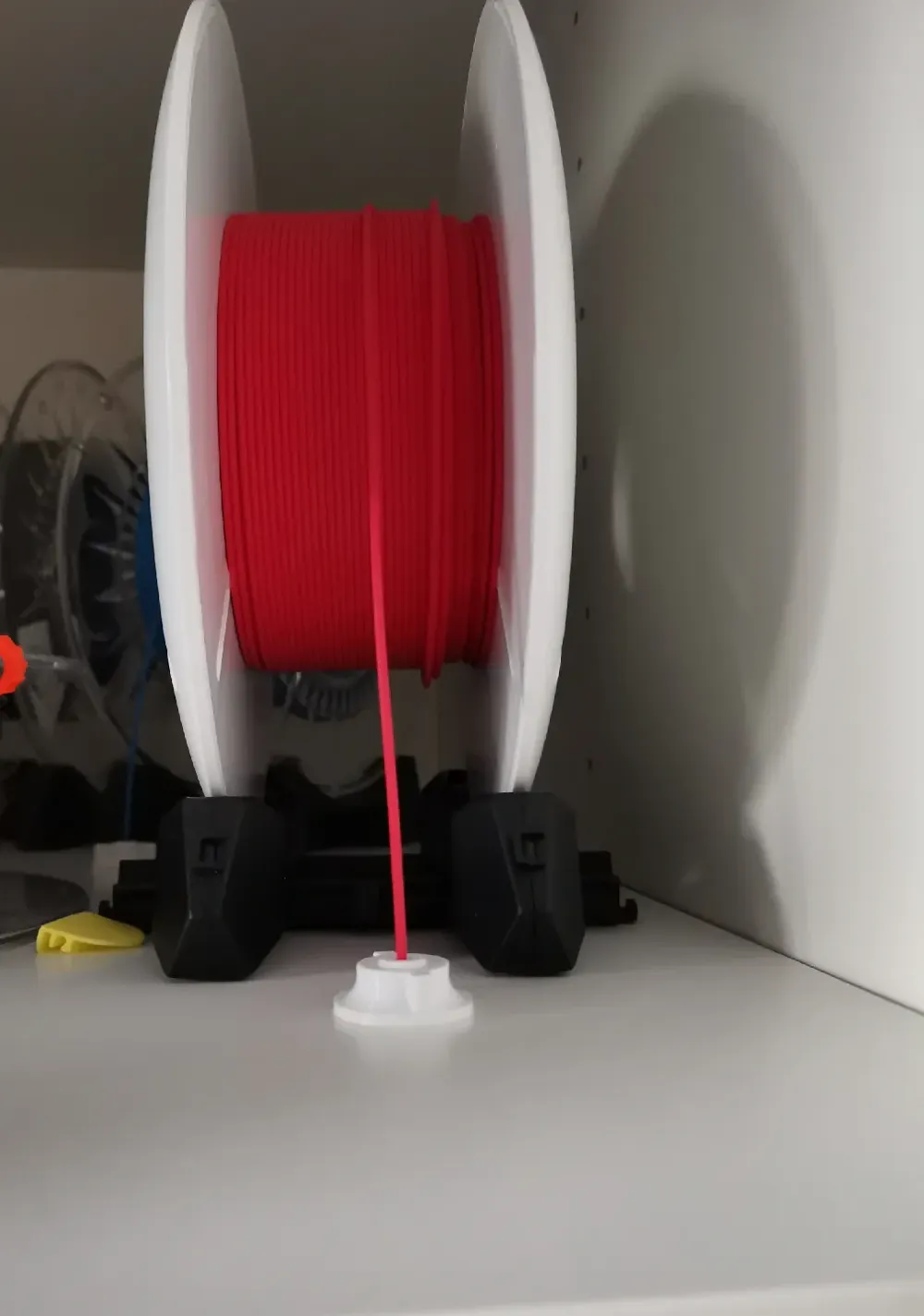 Filament guide through shelf with PTFE connector by RSpace - MakerWorld