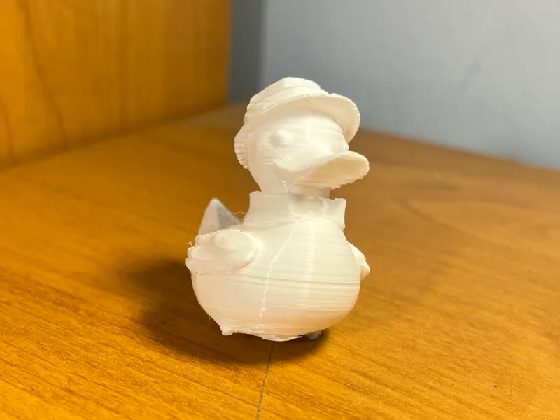 Cute little duck wearing an hat and a bowtie