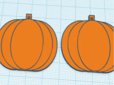 Williams 3D Printing Pumkin Earrings