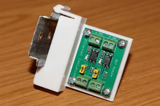 DIN rail mount for PC817 2 ch. optocoupler module