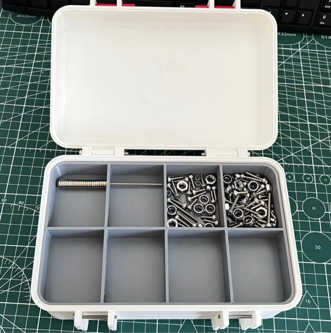 Double-layer parts storage box (a third-layer extension can be printed ...