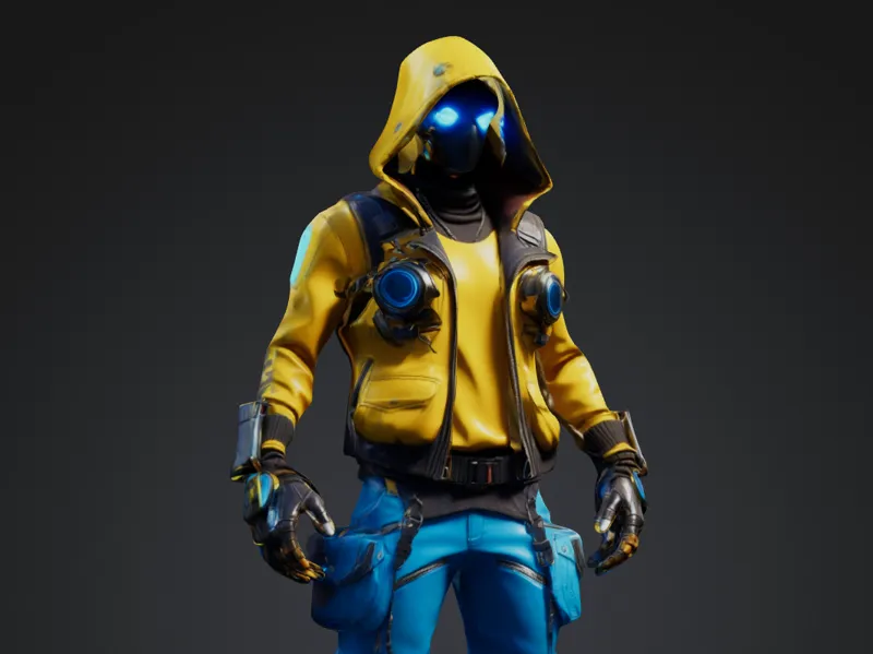 Hooded Cyberpunk Android