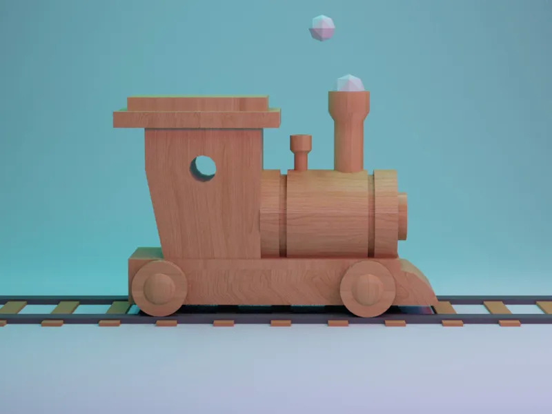 Minimalist Wooden Train Toy