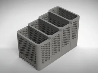 Hexagonal perforated dish washing sponge holder