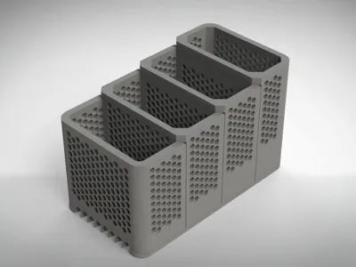 Hexagonal perforated dish washing sponge holder