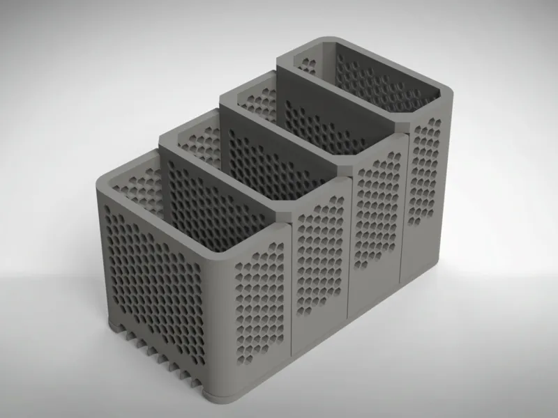 Hexagonal perforated dish washing sponge holder