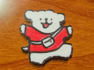 红色线条小狗冰箱贴_开心20*2mm圆磁铁