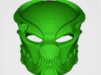 异形铁血战士头盔面具makerworld@zhuyidai