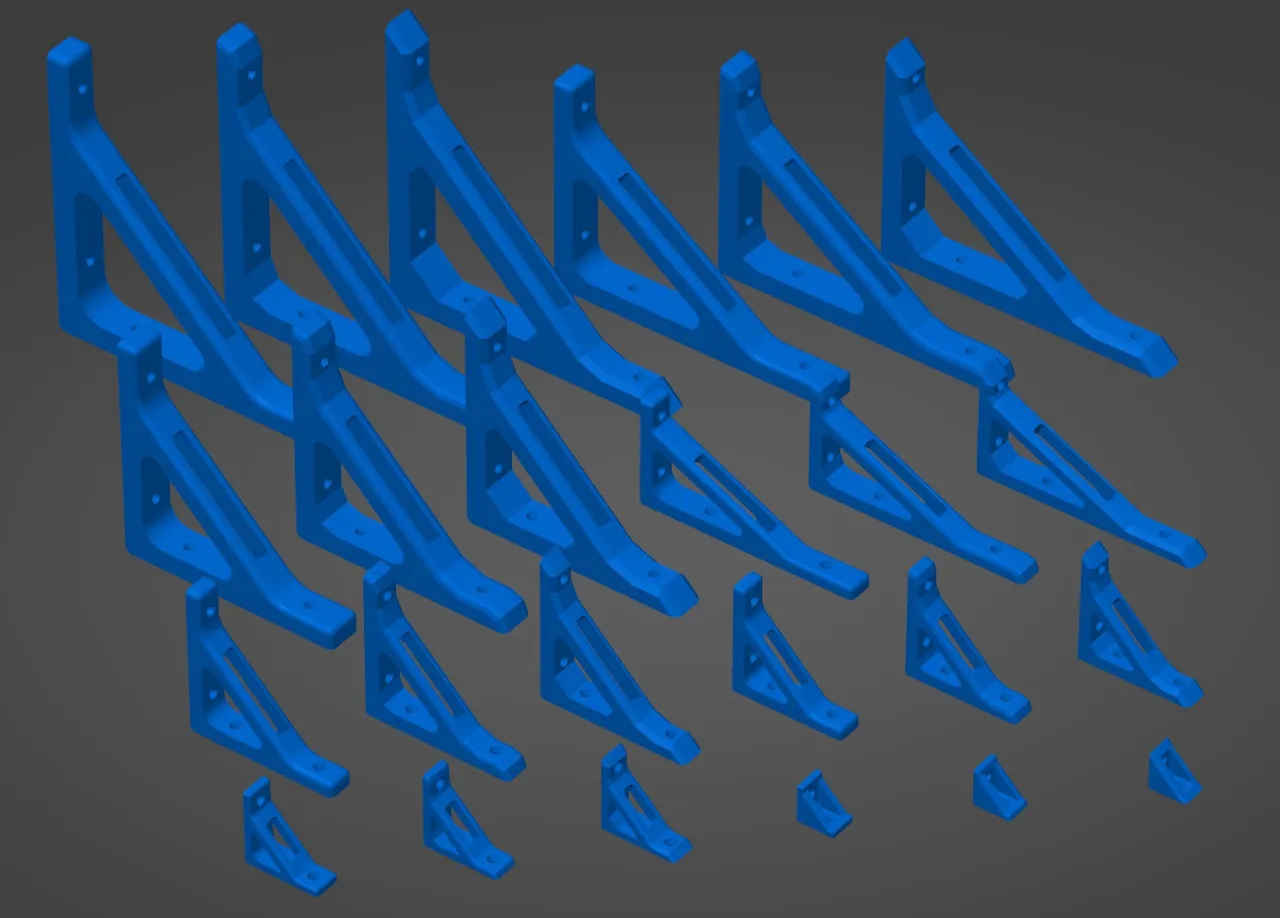 Any Size Parametric 90 Degree Shelf Bracket view 2