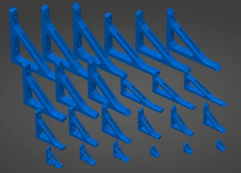 Any Size Parametric 90 Degree Shelf Bracket view 2