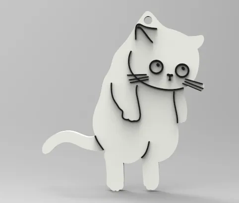 被拎起的猫猫钥匙扣