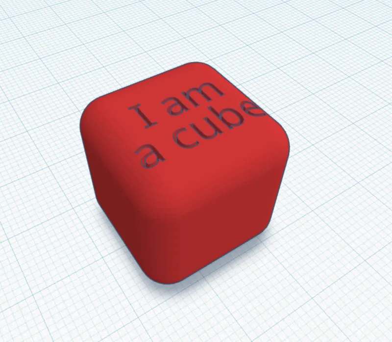 The cube that tells you it is a cube