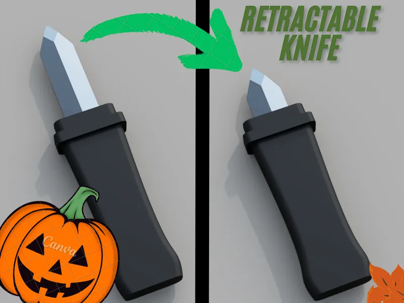 Retractable Fake Knife 