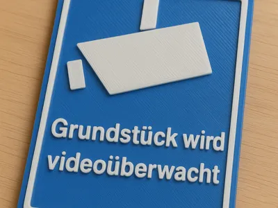 Warning Sign Property Under Video Surveillance