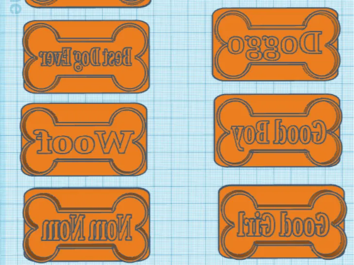 Cookie Cutter/Stamp for dogbone themed cutouts