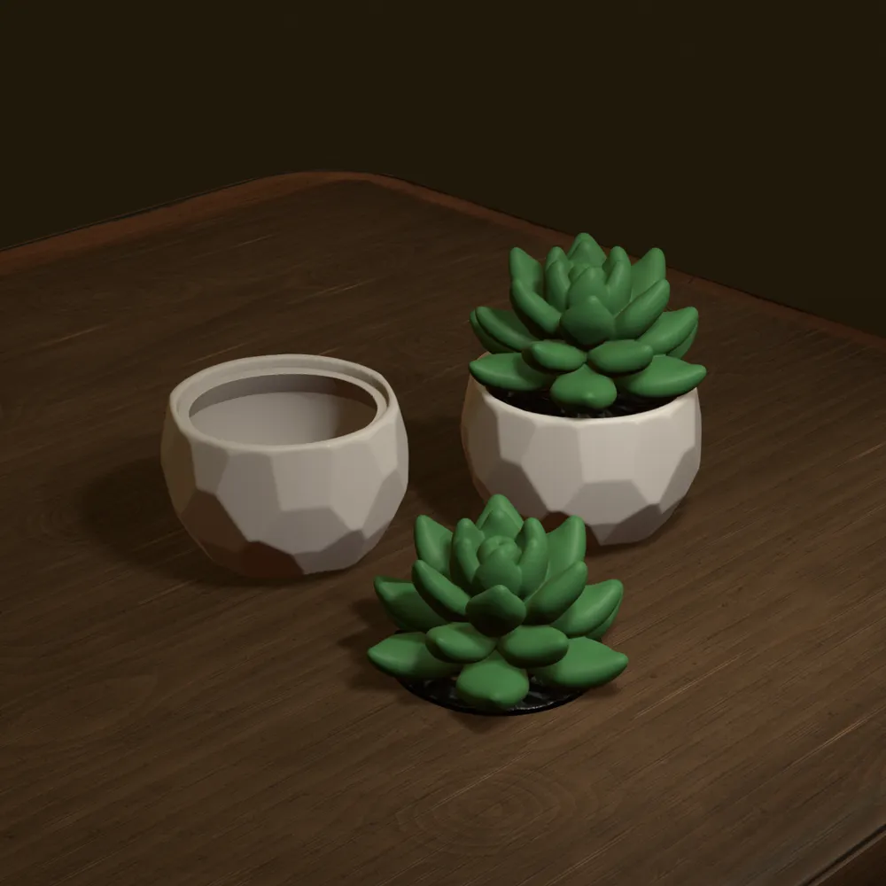 Fake plant customizable with storage inside by Hold_Ctrl MakerWorld