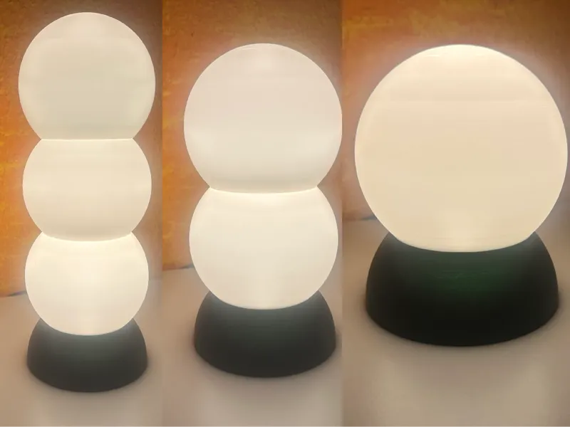 Table lamp with stackable lampshade E27 base