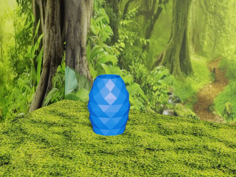 low poly vase