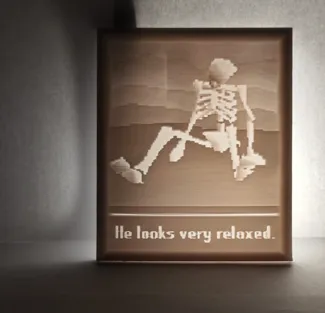 Relaxed skeleton Lithophane