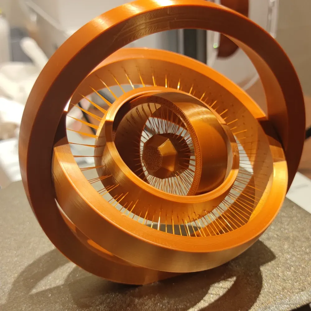 Rotatable Suspended Line Art by Ice bear MakerWorld