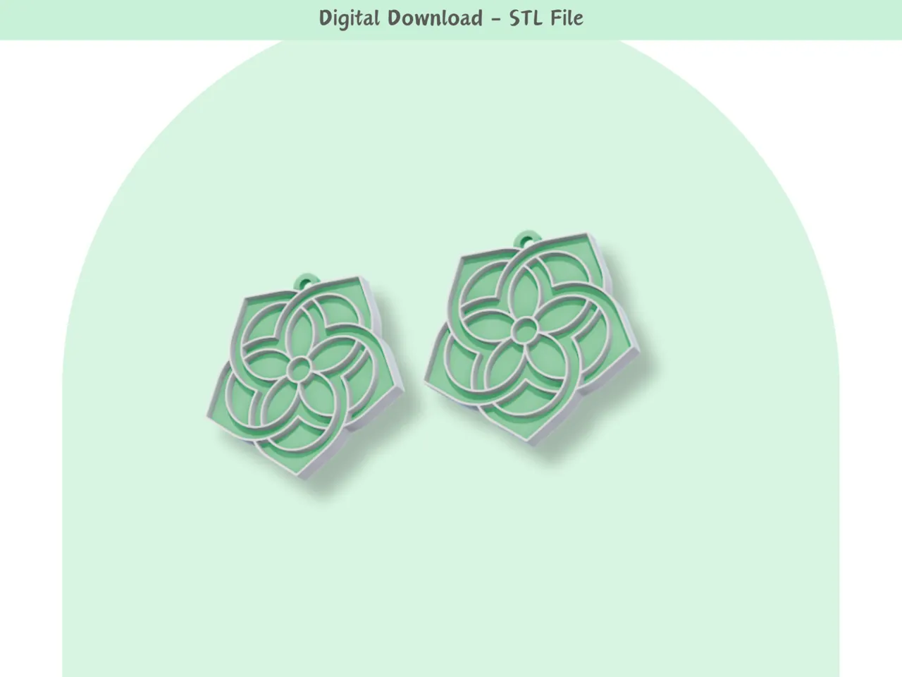 Infinite flower earrings view 2