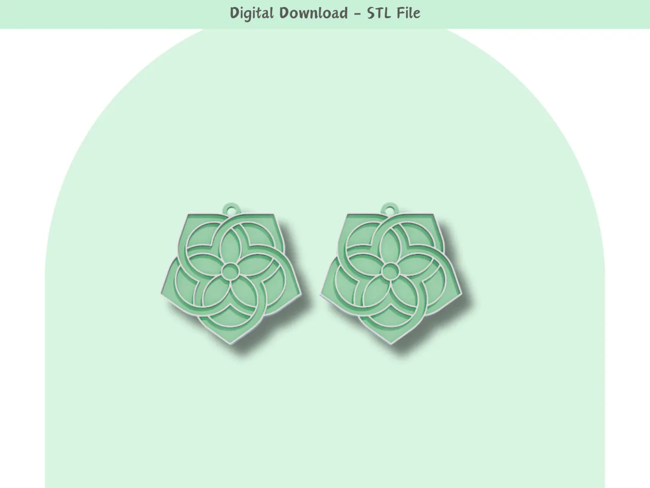 Infinite flower earrings view 3