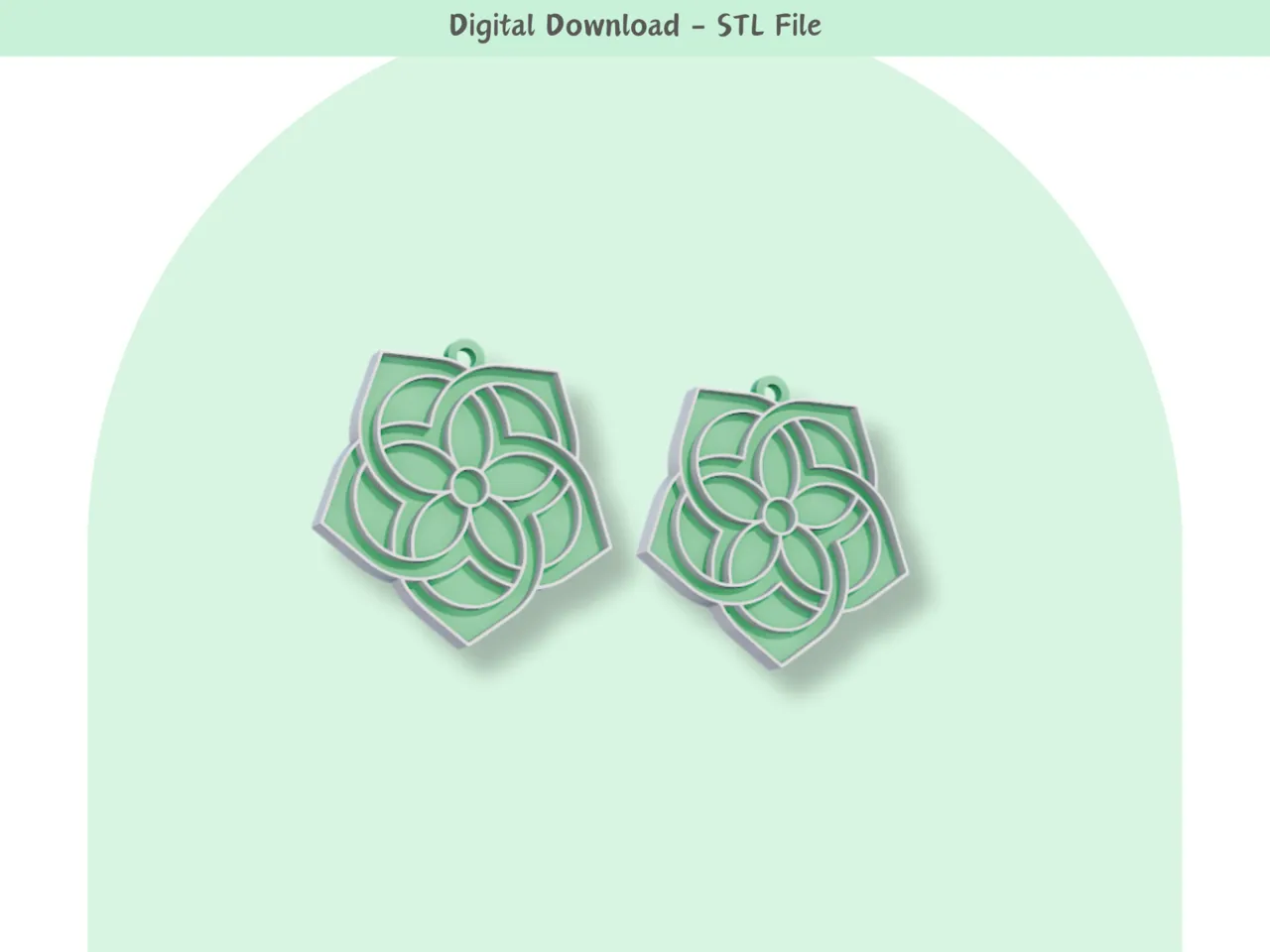 Infinite flower earrings view 4