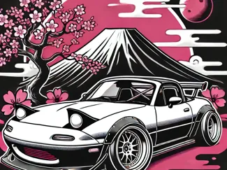 Mazda Miata Japanese HueForge