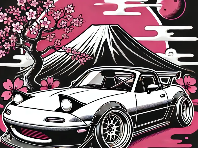Mazda Miata Japanese HueForge