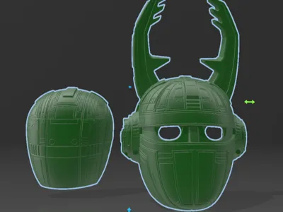 Green Beetleborg Helmet