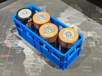 Casier double largeur pour piles format D (style caisse à bière) — photo 1