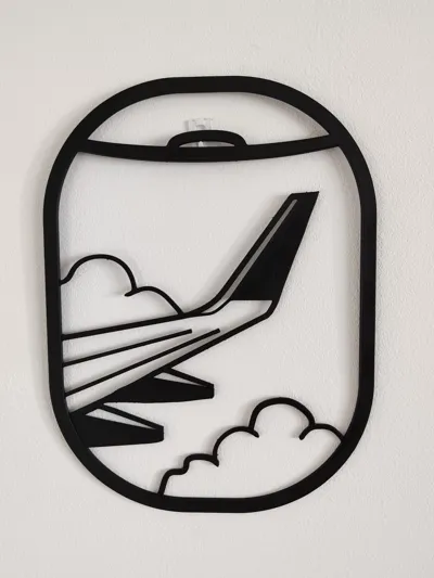 Airplane window wall art
