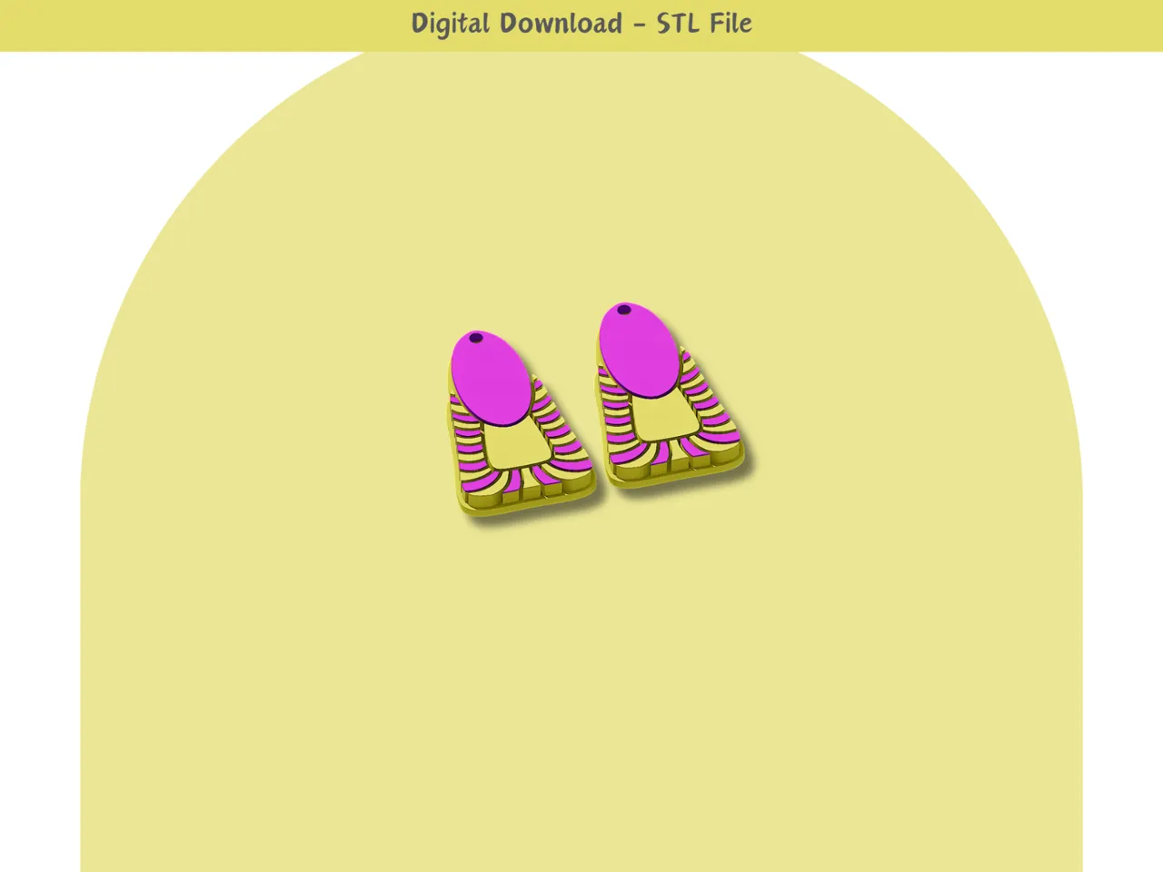 Tribal style earrings 01 view 3