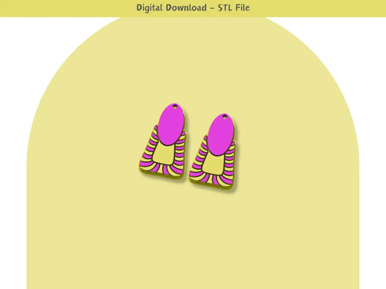 Tribal style earrings 01 view 2