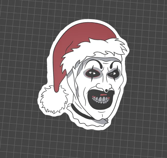 Art The Clown Christmas Wallart Sign